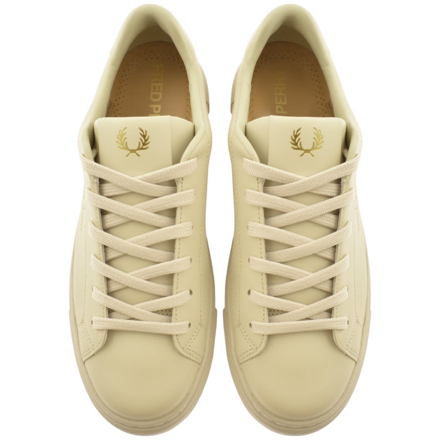 【FRED PERRY】B71 LEATHER (134) R6743 Fred Perry B71 Leather Trainers Cream | Mainline Menswear